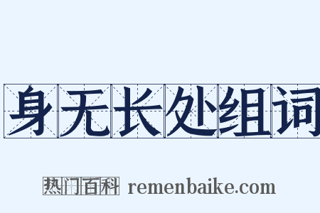 身无长处组词是什么意思的图片